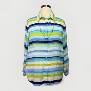 Josephine Chaus Multicolor Striped Blouse